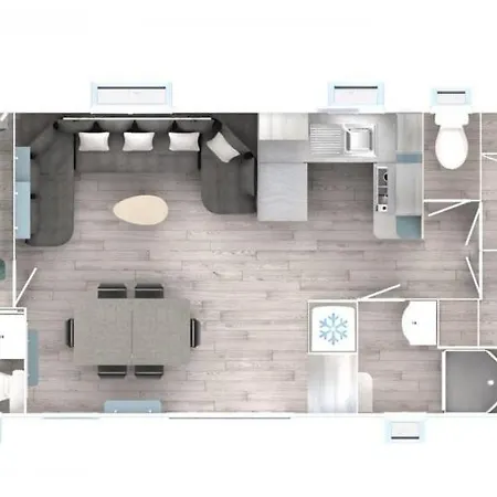Campingplatz Grand Mobilhome Confort 3 Chambres, Terrasse - Les Charmettes Siblu